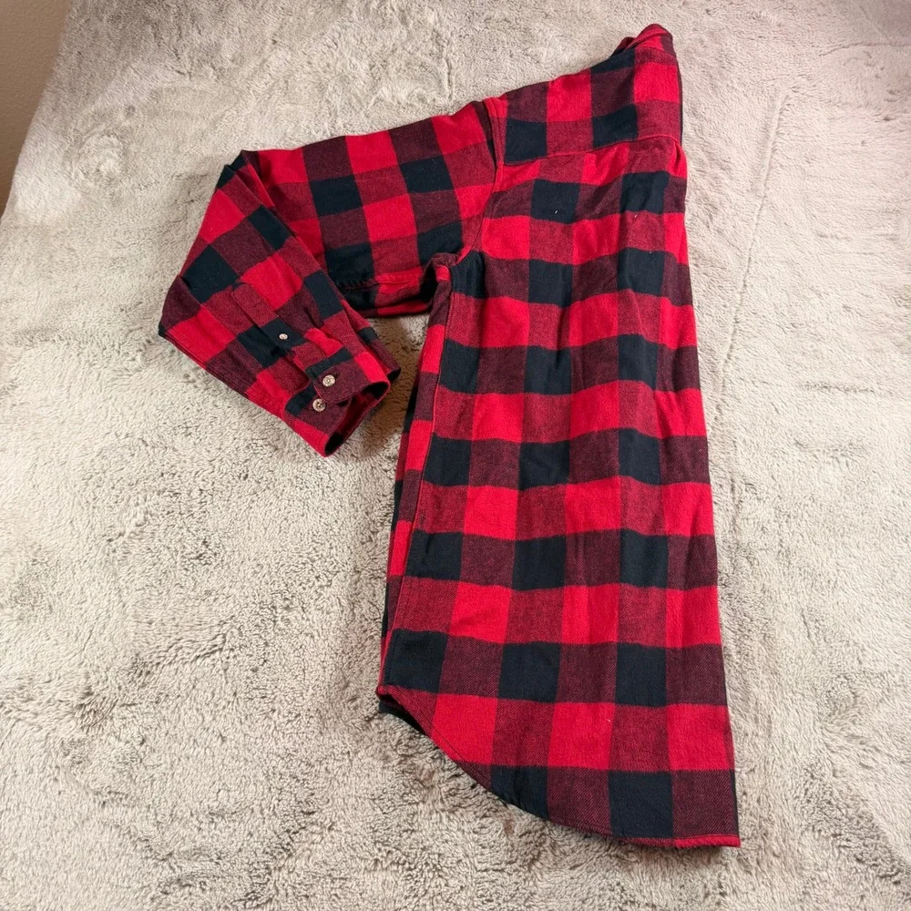NWT Field & Stream Flannel‎ Shirt Mens XL Tall Red Buffalo Plaid Hunting Camping